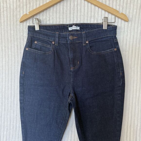 Eileen Fisher Jeans Womens Size 2 Straight Mid Rise Blue Denim Organic Cotton - Picture 9 of 12